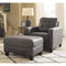 Venaldi - Gunmetal - 2 Pc. - Chair With Ottoman-Washburn's Home Furnishings