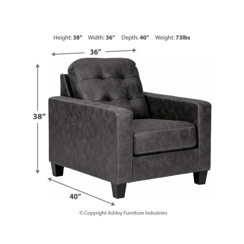 Venaldi - Gunmetal - Chair-Washburn's Home Furnishings