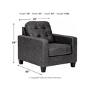 Venaldi - Gunmetal - Chair-Washburn's Home Furnishings