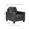 Venaldi - Gunmetal - Chair-Washburn's Home Furnishings