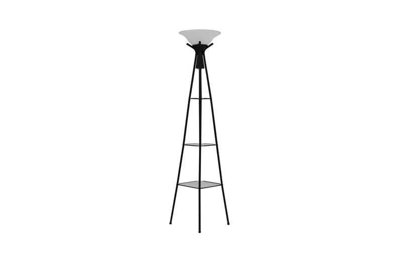 Versatile Shelf Tower Floor Lamp - Black-Washburn's Home Furnishings