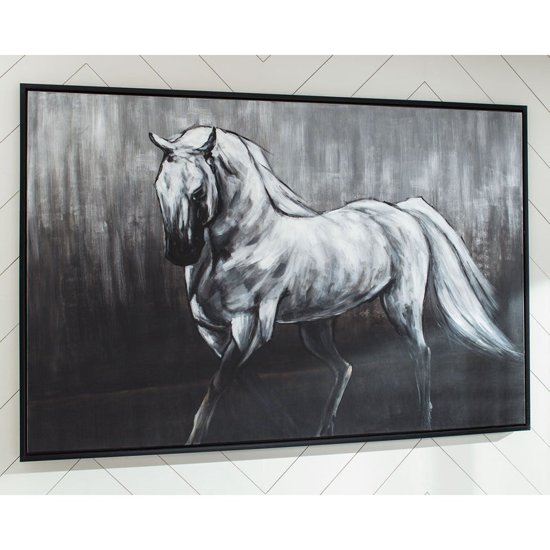 Victor - White/black - Wall Art-Washburn's Home Furnishings