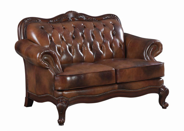 Victoria - Loveseat - Brown-Washburn's Home Furnishings