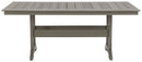 Visola - Gray - Rect Dining Table W/umb Opt-Washburn's Home Furnishings