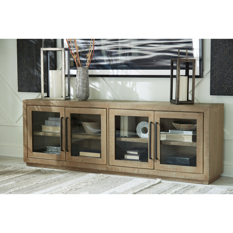 Waltleigh - Distressed Brown - Accent Cabinet-Washburn's Home Furnishings