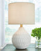 Wardmont - White - Ceramic Table Lamp (1/cn)-Washburn's Home Furnishings