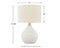 Wardmont - White - Ceramic Table Lamp (1/cn)-Washburn's Home Furnishings