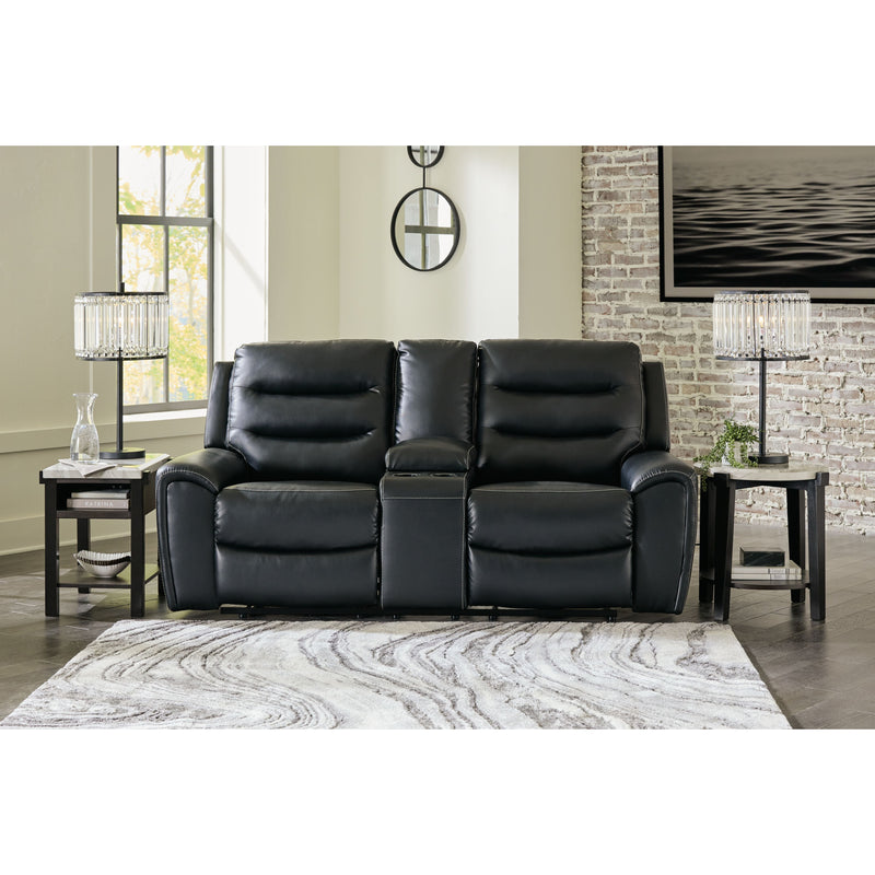 Warlin - Black - Pwr Rec Loveseat/con/adj Hdrst-Washburn's Home Furnishings