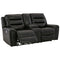 Warlin - Black - Pwr Rec Loveseat/con/adj Hdrst-Washburn's Home Furnishings