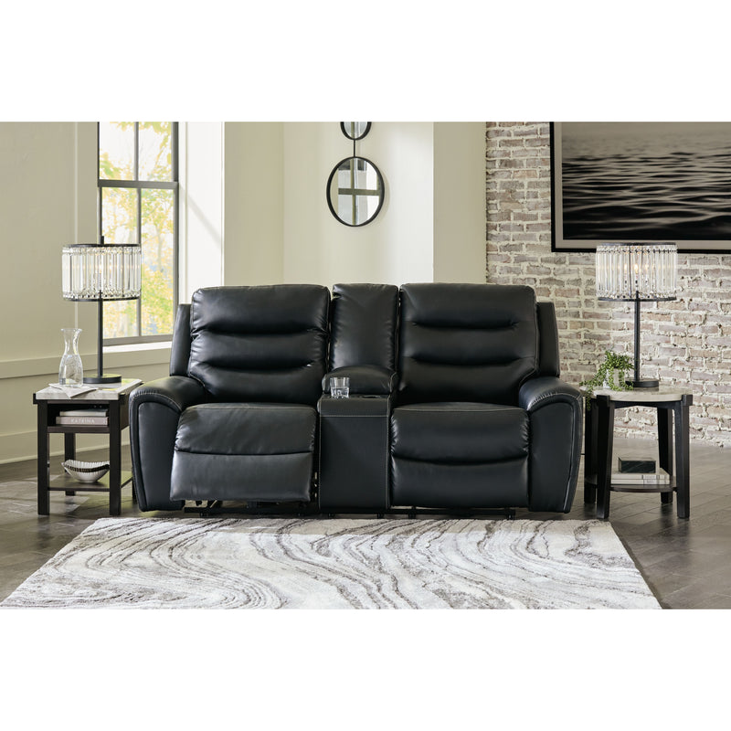 Warlin - Black - Pwr Rec Loveseat/con/adj Hdrst-Washburn's Home Furnishings