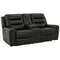 Warlin - Black - Pwr Rec Loveseat/con/adj Hdrst-Washburn's Home Furnishings