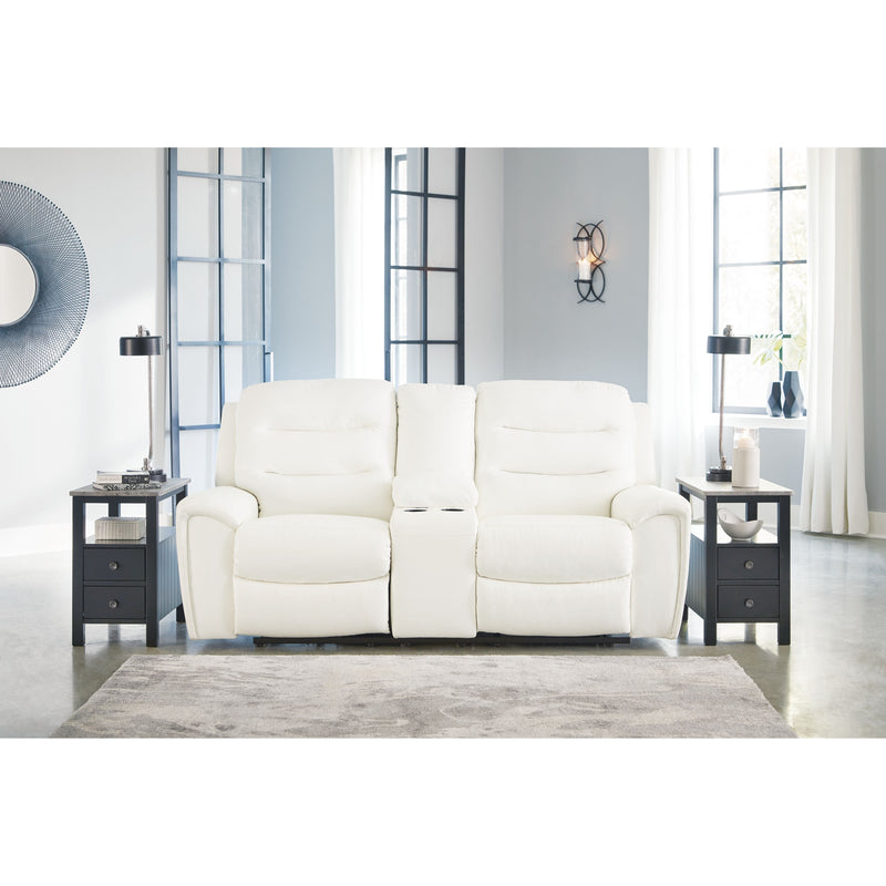 Warlin - White - Pwr Rec Loveseat/con/adj Hdrst-Washburn's Home Furnishings