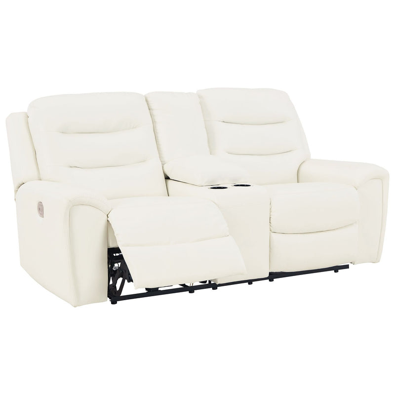 Warlin - White - Pwr Rec Loveseat/con/adj Hdrst-Washburn's Home Furnishings