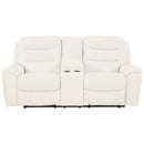 Warlin - White - Pwr Rec Loveseat/con/adj Hdrst-Washburn's Home Furnishings