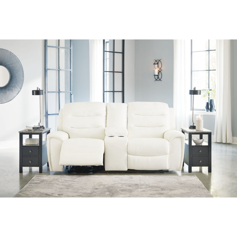 Warlin - White - Pwr Rec Loveseat/con/adj Hdrst-Washburn's Home Furnishings