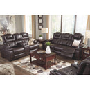 Warnerton - Brown Dark - Pwr Recliner/adj Headrest-Washburn's Home Furnishings