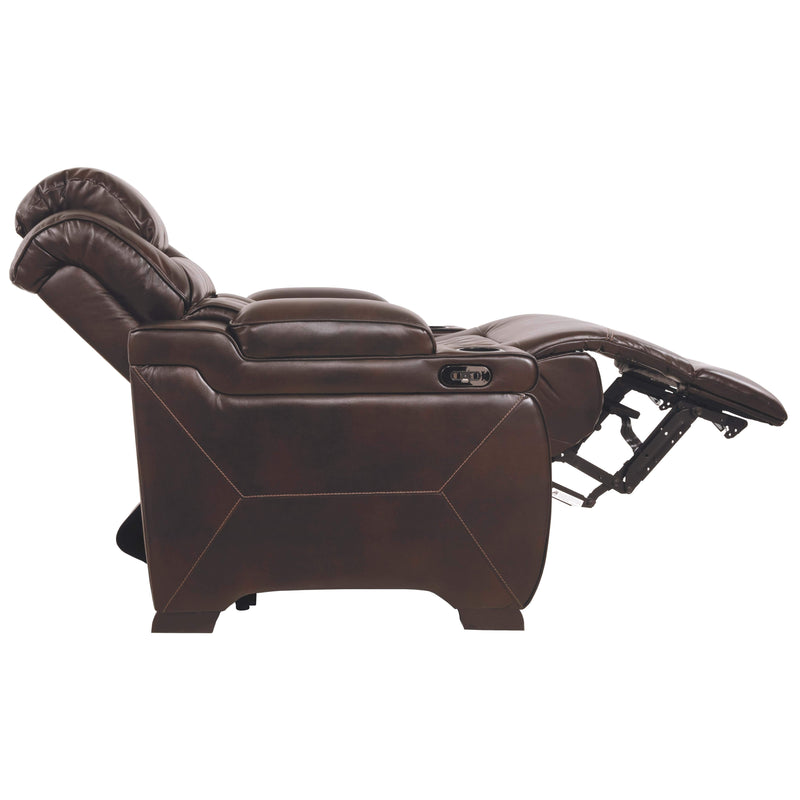 Warnerton - Brown Dark - Pwr Recliner/adj Headrest-Washburn's Home Furnishings