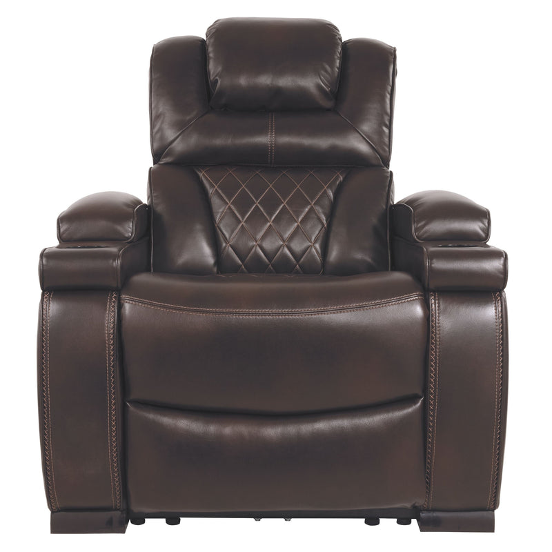 Warnerton - Brown Dark - Pwr Recliner/adj Headrest-Washburn's Home Furnishings