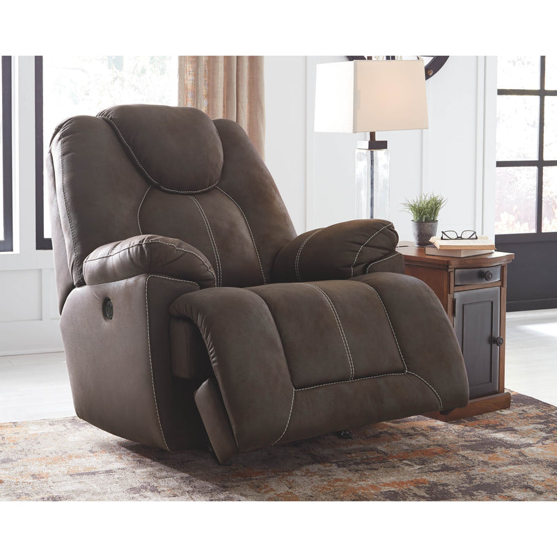 Warrior - Brown Dark - Power Rocker Recliner-Washburn's Home Furnishings