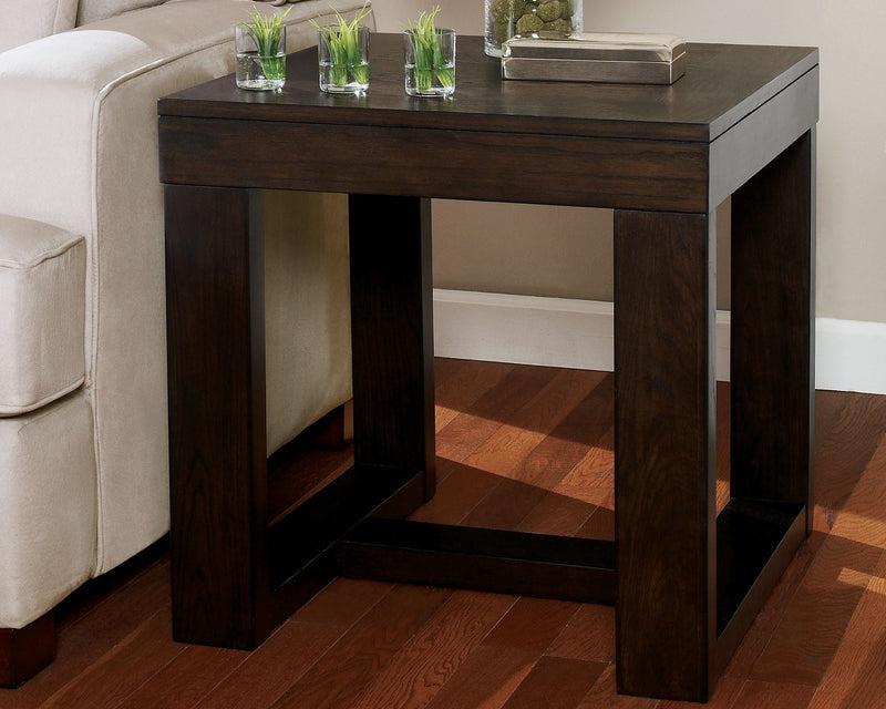 Watson - Dark Brown - Square End Table-Washburn's Home Furnishings