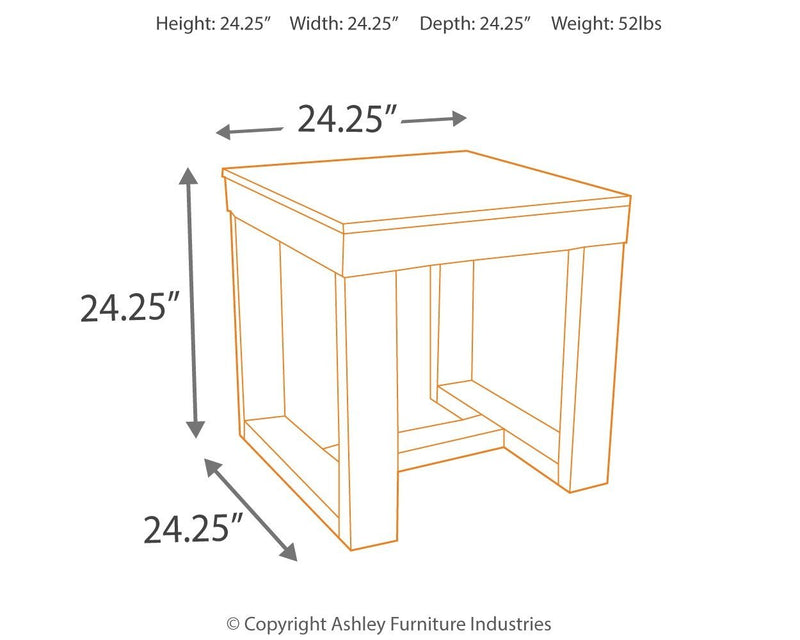 Watson - Dark Brown - Square End Table-Washburn's Home Furnishings