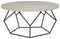 Waylowe - Light Brown/black - Round Cocktail Table-Washburn's Home Furnishings