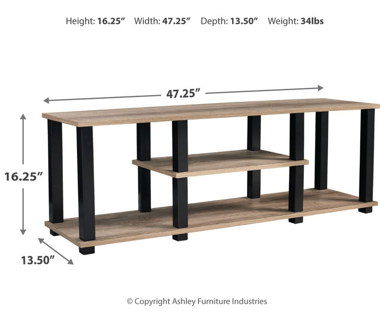 Waylowe - Natural/black - Tv Stand-Washburn's Home Furnishings