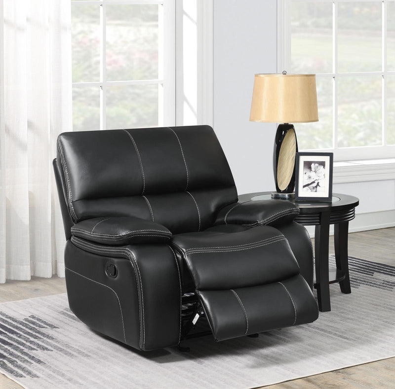 Weissman - Motion Glider Recliner - Black-Washburn's Home Furnishings