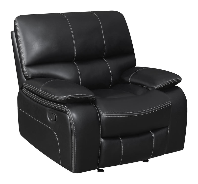 Weissman - Motion Glider Recliner - Black-Washburn's Home Furnishings