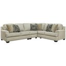 Wellhaven - Linen - Left Arm Facing Loveseat 3 Pc Sectional-Washburn's Home Furnishings