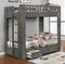 Wenco - Twin Over Twin Bunk Bed With 3-drawer Storage - Gray-Washburn's Home Furnishings