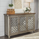 Westridge 3 Door Accent Cabinet in Brushed Gray-Washburn's Home Furnishings