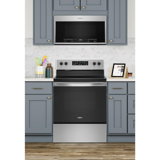 Whirlpool 2.1 Cu. Ft. Over-the-Range Microwave with Steam Cooking - Stainless Steel-Washburn's Home Furnishings