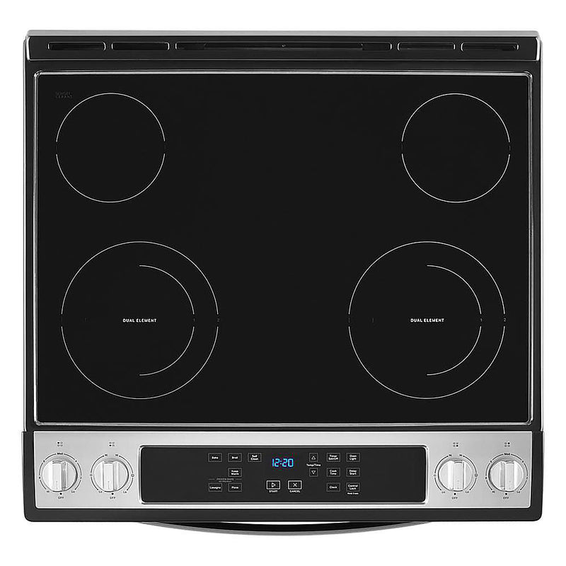 Whirlpool 4.8 cu. ft. Single Oven Electric Range in Stainless Steel-Washburn's Home Furnishings