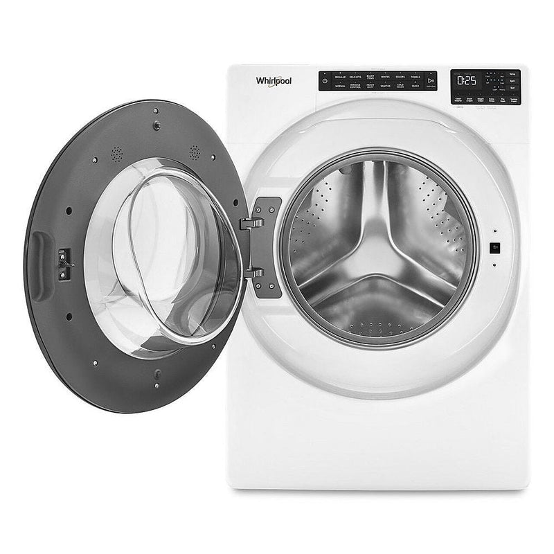 Whirlpool 5.0 Cu. Ft. Front Load Washer with Quick Wash Cycle in White-Washburn's Home Furnishings