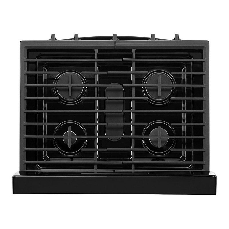 Whirlpool 5.1 Cu. Ft. Freestanding Gas Range with Edge to Edge Cooktop - Black-Washburn's Home Furnishings