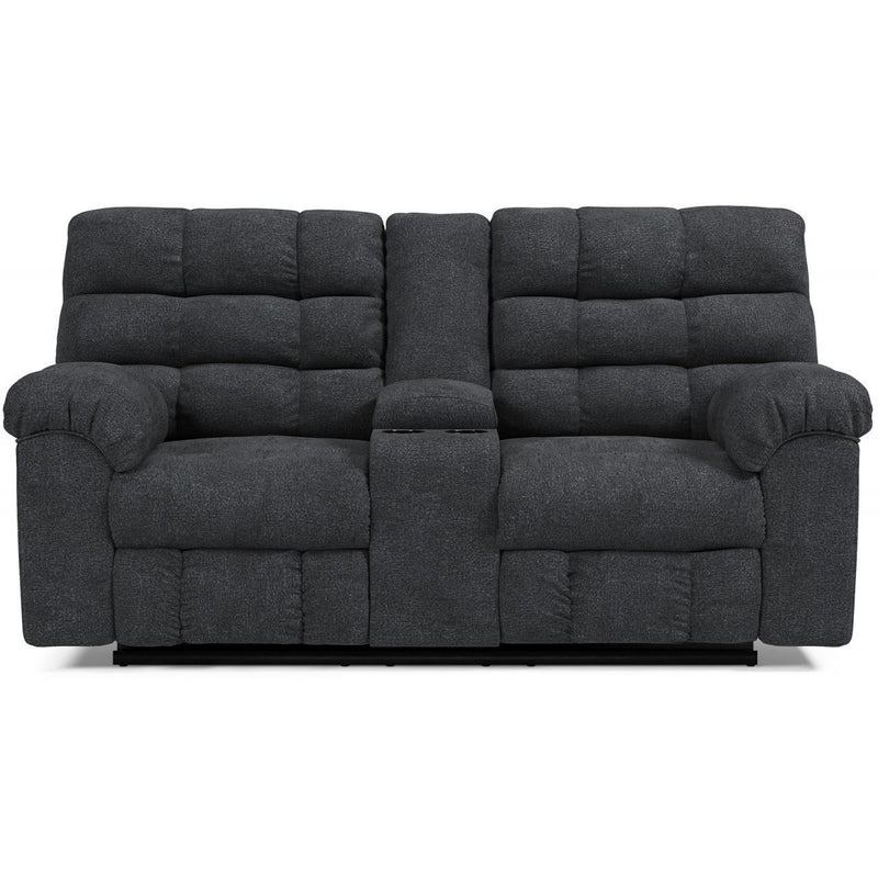 Wilhurst Double Reclining Loveseat w/Console-Washburn's Home Furnishings