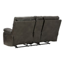 Willamen - Quarry - Dbl Reclining Love W/ Console & Power-Washburn's Home Furnishings