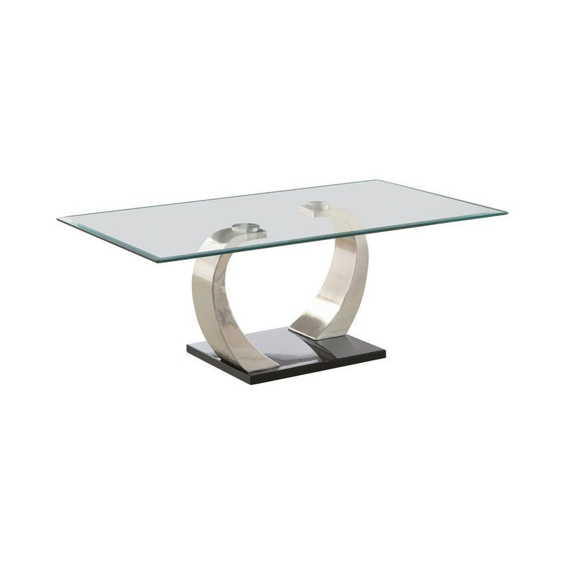 Willemse - Glass Top Coffee Table - Pearl Silver-Washburn's Home Furnishings