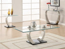 Willemse - Glass Top End Table - Pearl Silver-Washburn's Home Furnishings