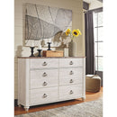 Willowton - Brown / Beige / White - Six Drawer Dresser-Washburn's Home Furnishings