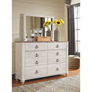 Willowton - Whitewash - Bedroom Mirror-Washburn's Home Furnishings