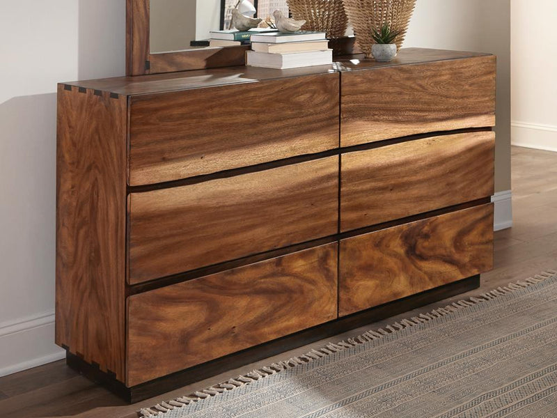 Winslow 6-drawer Dresser - Brown-Washburn's Home Furnishings