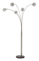 Winter - Silver Finish - Metal Arc Lamp (1/cn)-Washburn's Home Furnishings