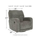 Wittlich - Slate - Swivel Glider Recliner-Washburn's Home Furnishings