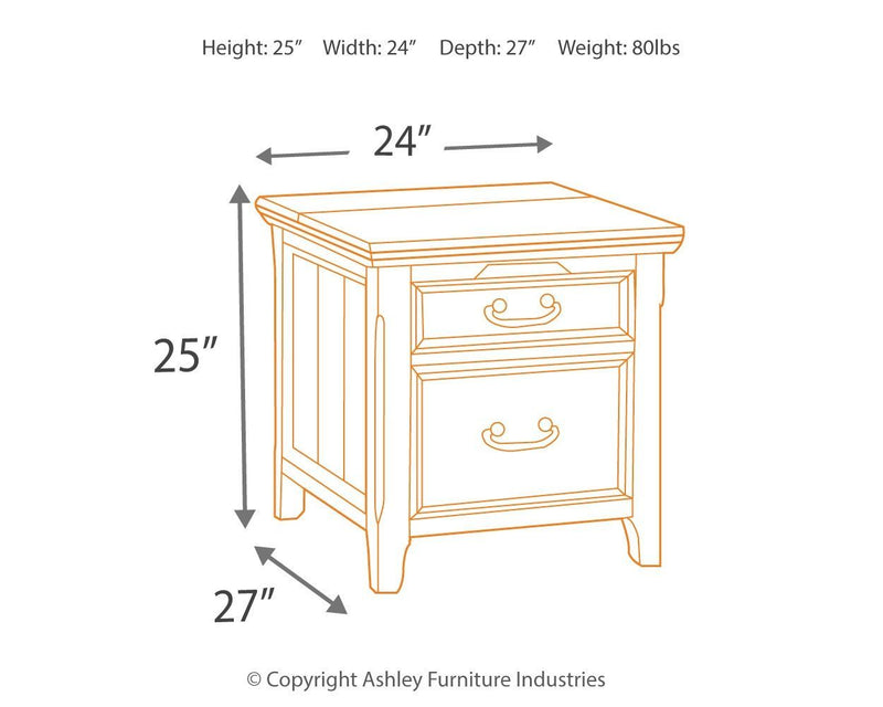 Woodboro - Dark Brown - Media End Table-Washburn's Home Furnishings