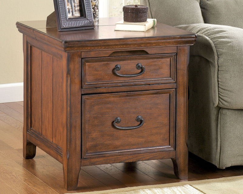 Woodboro - Dark Brown - Media End Table-Washburn's Home Furnishings