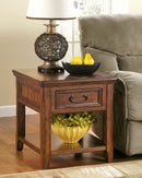 Woodboro - Dark Brown - Rectangular End Table-Washburn's Home Furnishings