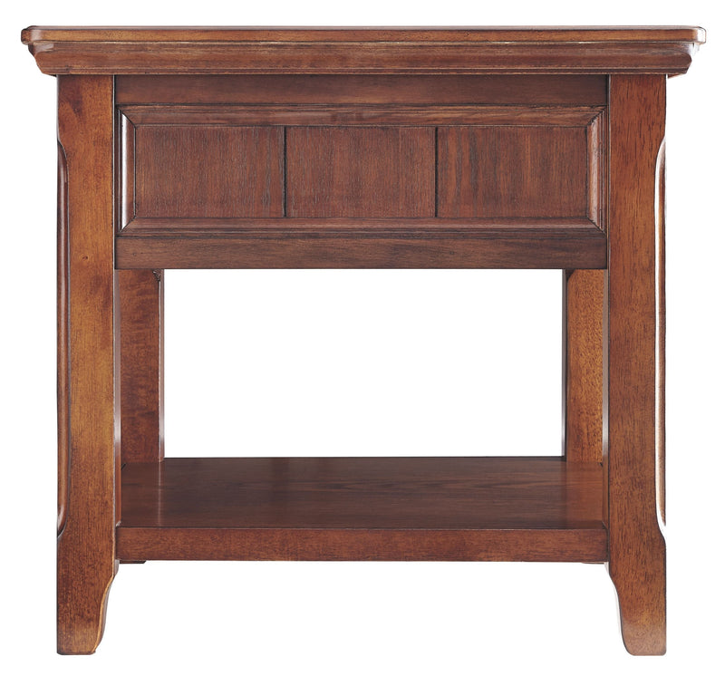 Woodboro - Dark Brown - Rectangular End Table-Washburn's Home Furnishings