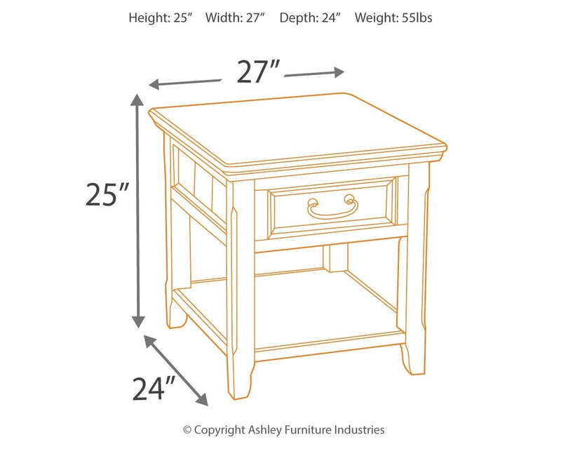 Woodboro - Dark Brown - Rectangular End Table-Washburn's Home Furnishings